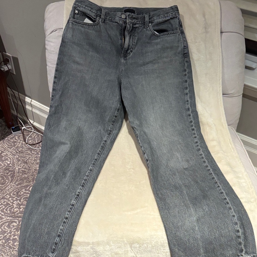 Uniqlo Women's High Rise Gray Jeans